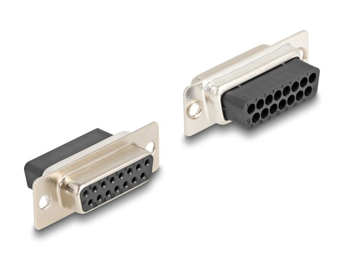 Delock 67088 D-Sub Hembra De 15 Pines A Rj12 Hembra, Kit De Montaje Blanco