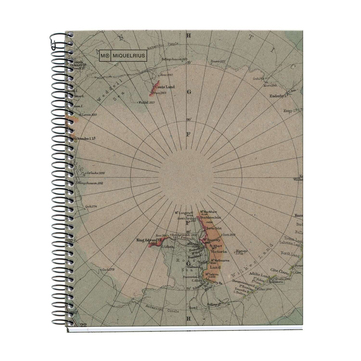 Miquelrius Notizblock Weltkarten Design Recycle A5 80 Blatt (Speditionsversand)