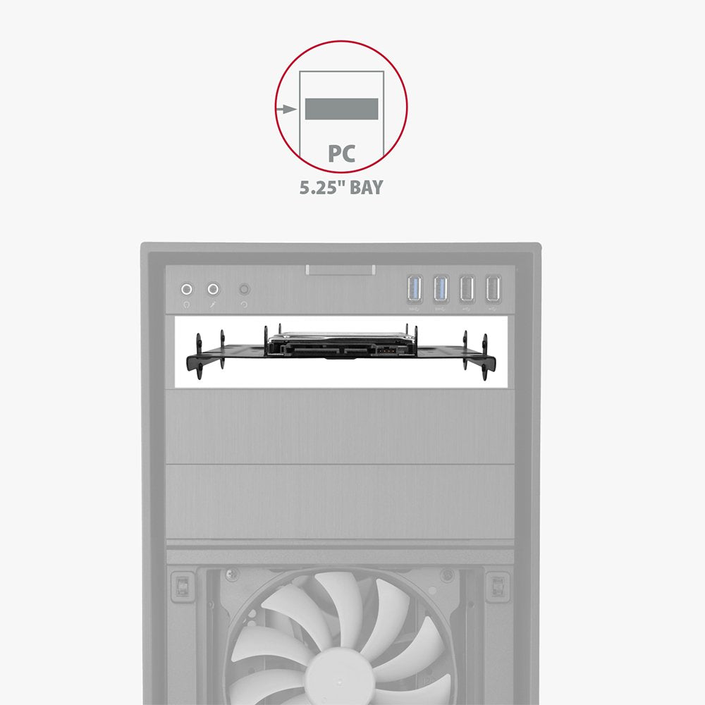 Axagon Rhd-435, Marco De Metal Para 4x 2.5 O 2x 2.5 Hdd / Ssd Y 1x 3.5 Hdd Hasta 5.25 Posicion