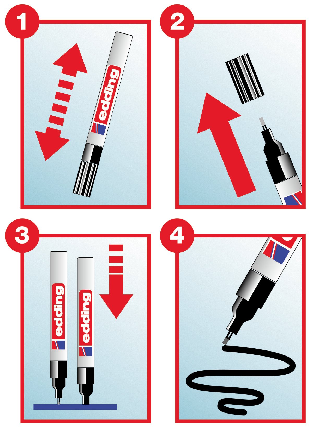 Edding Marcador Permanente 750 Tinta Opaca Punta Conica Trazo 2-4mm Azul