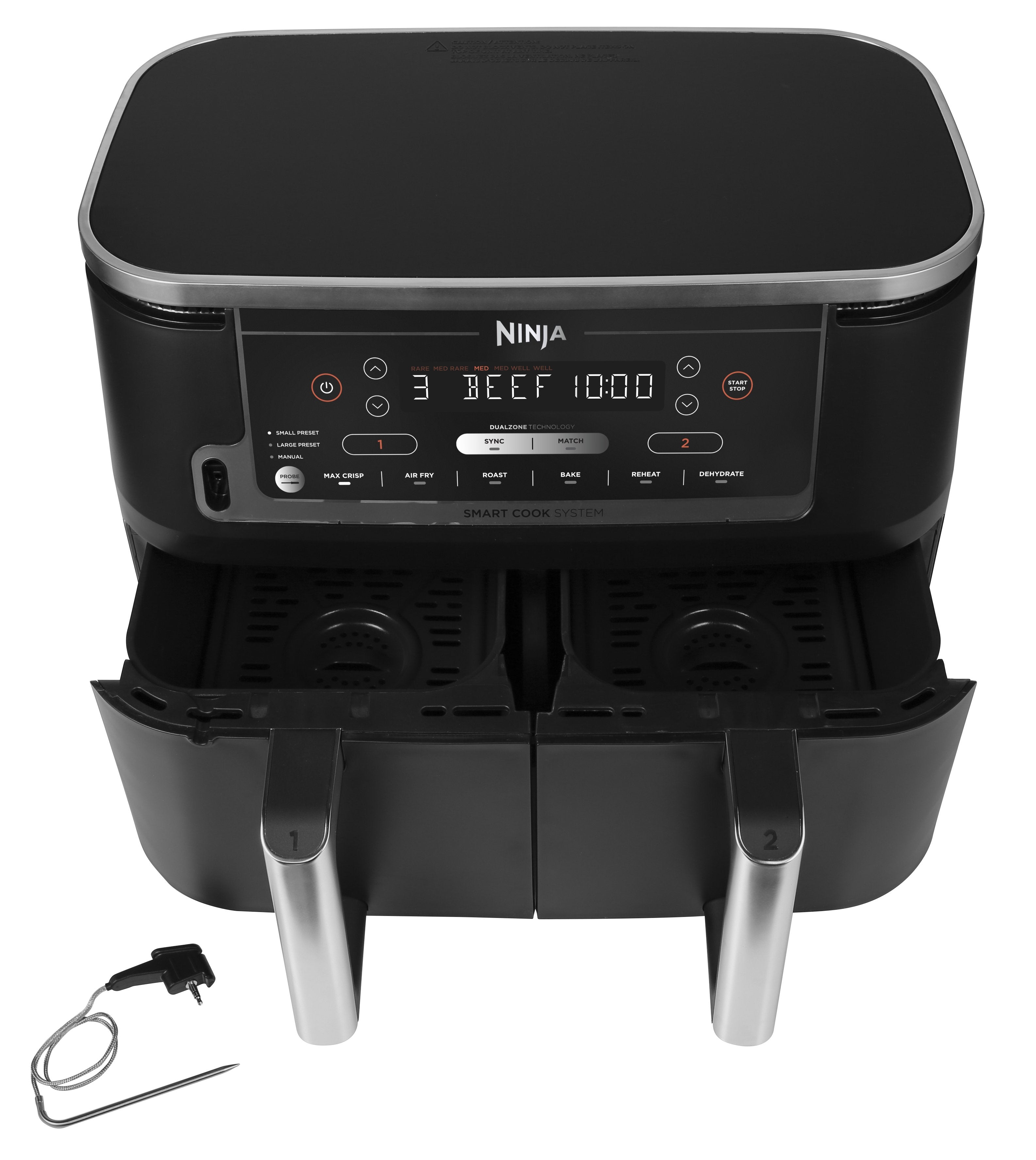 EAN 0622356258388 - Ninja AF451EU freidora Sencillo 9,5 L 2470 W Freidora de aire caliente Negro imagen 3