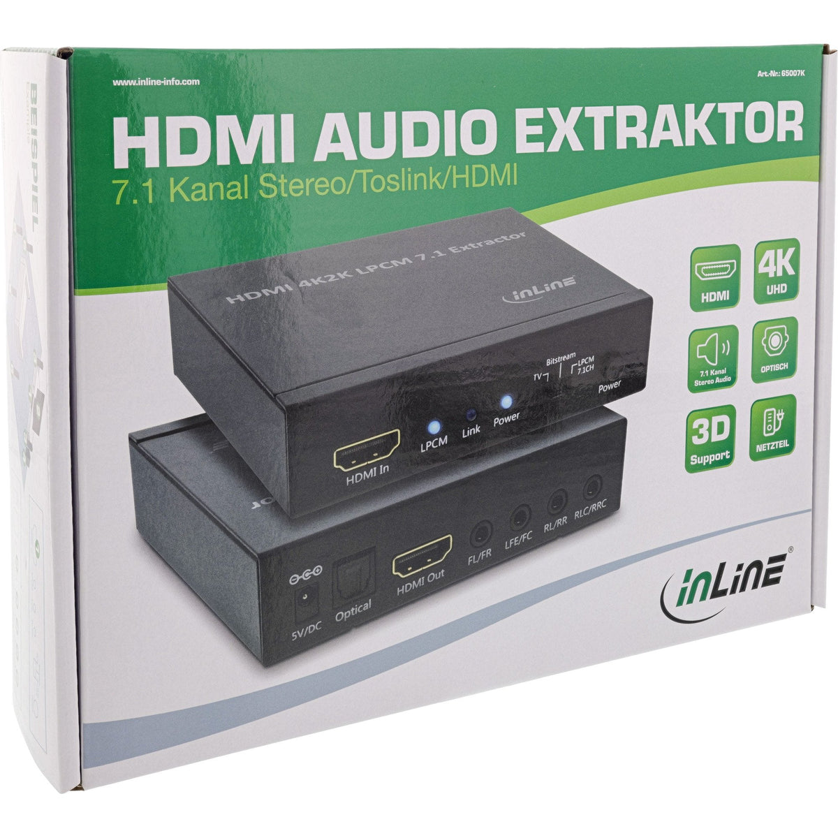 Extractor Inline Hdmi A Rca Audio Toslink Audio Y Hdmi