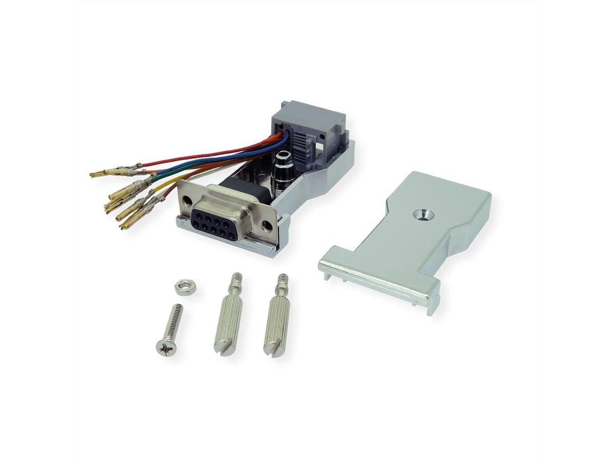 Roline Db9 Buchse-Rj45 Buchse 8p 8c 8ltg., Silberfarben