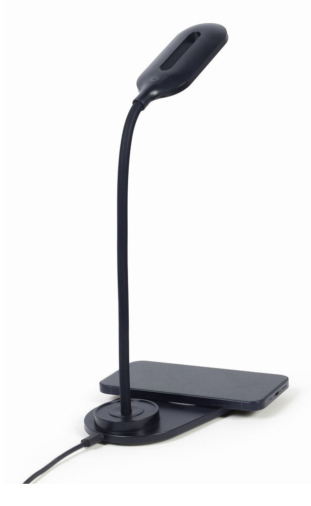 Lampara Led + Cargador Wireless Smartphone 10w, Blanco Y Negro