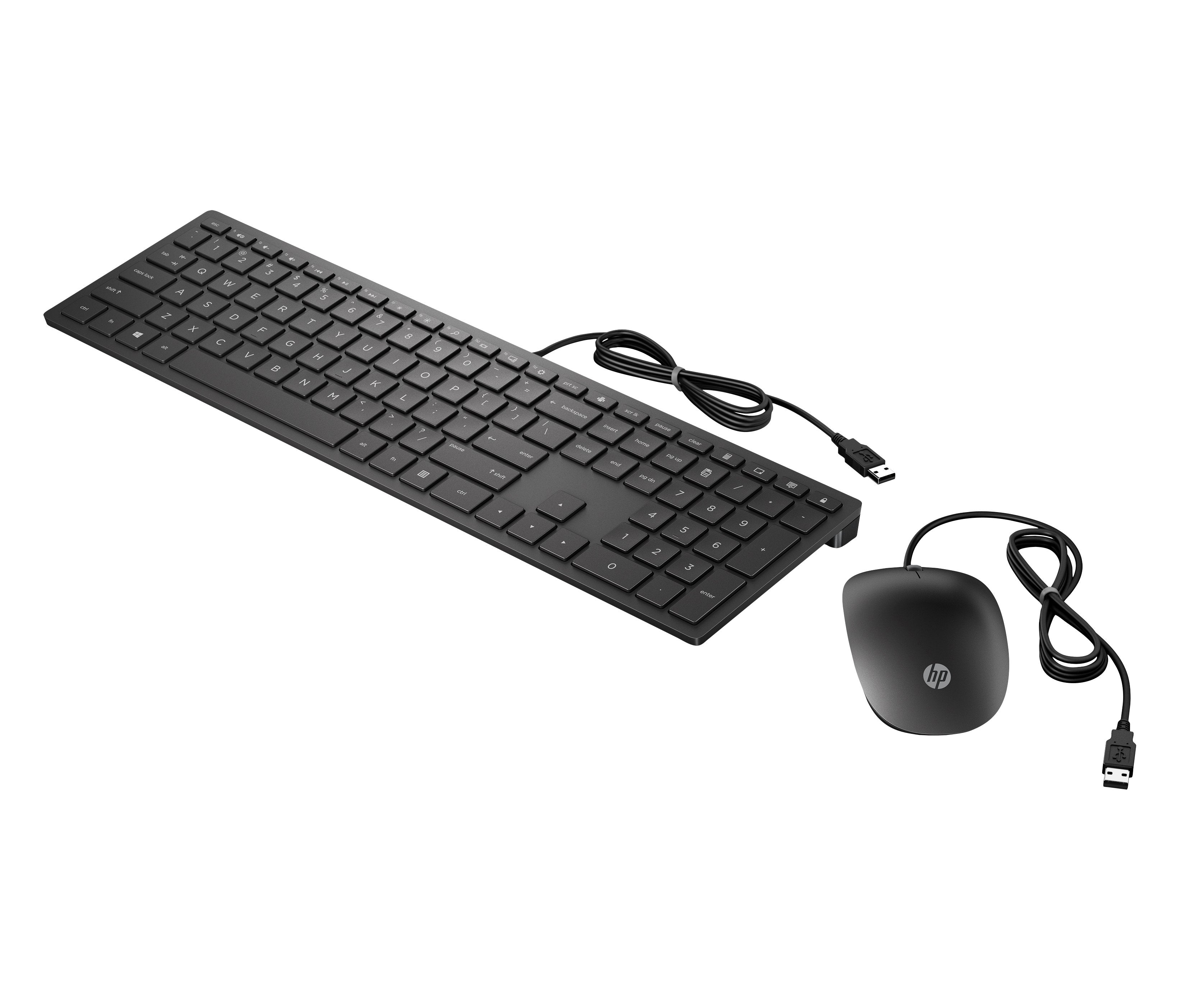 EAN 0192545457958 - HP Pavilion Wired Combo Keyboard 400 teclado Ratón incluido Oficina USB Negro imagen 3