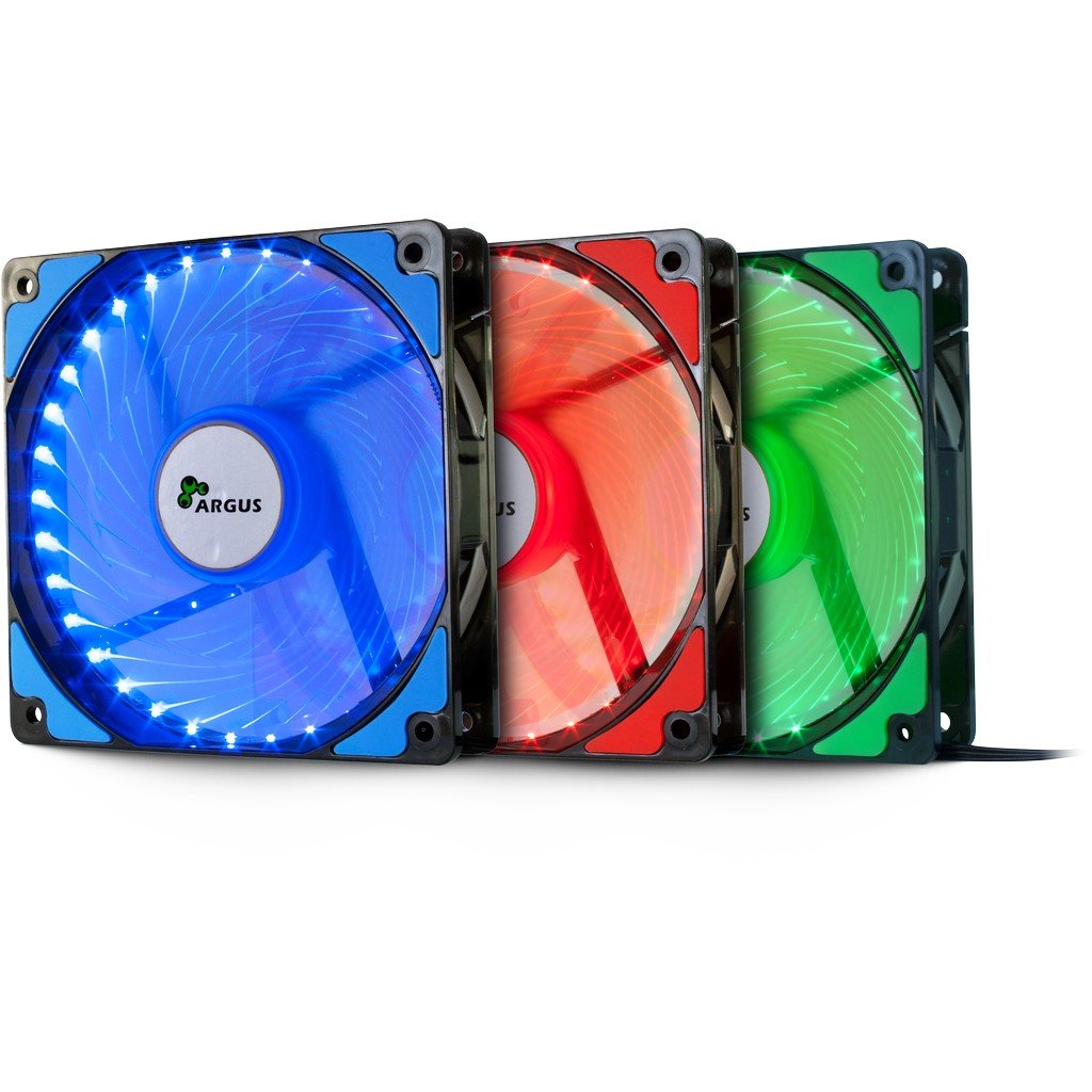 Inter-Tech L-12025 Carcasa Del Ordenador Ventilador 12 Cm Negro, Verde