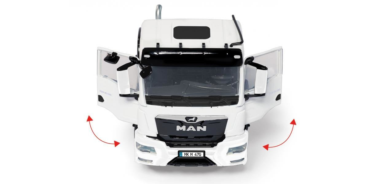 Wiking Man Tgs 18.510 4x4 Bl 2-Eje Tractor, Modelo De Vehículo Blanco 10765200000