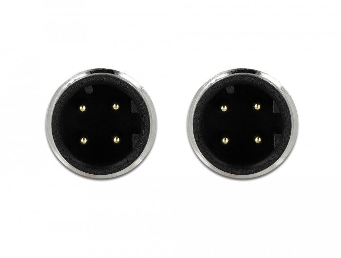 Delock Netzwerkcable M12 D-Kodiert 4 Pin Stecker Zu Stecker Tpu 1 M