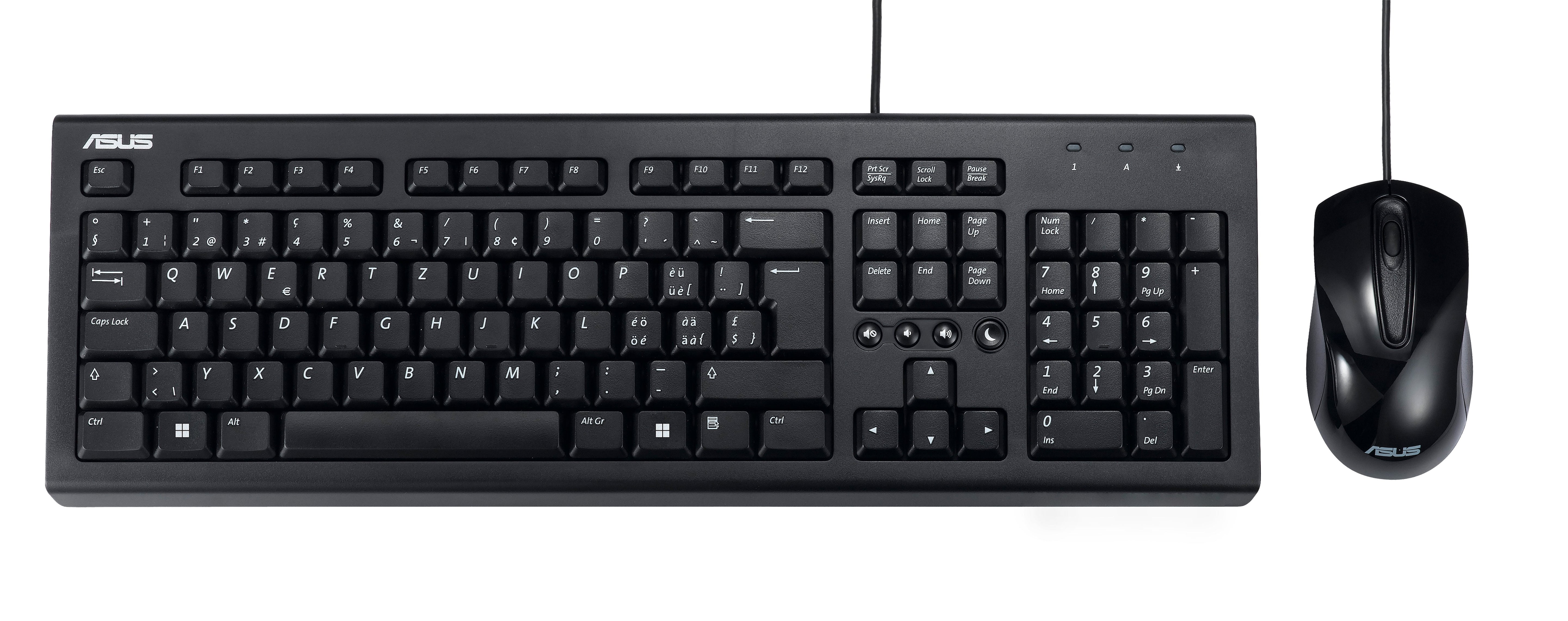 Asus U2000 Keyboard+Mouse Bk Ui 90-Xb1000km000r0 Win11