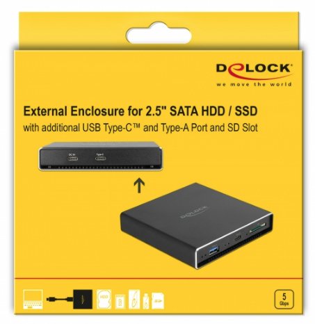 Delock Caja Externa 2.5" Sata Usb Type-C