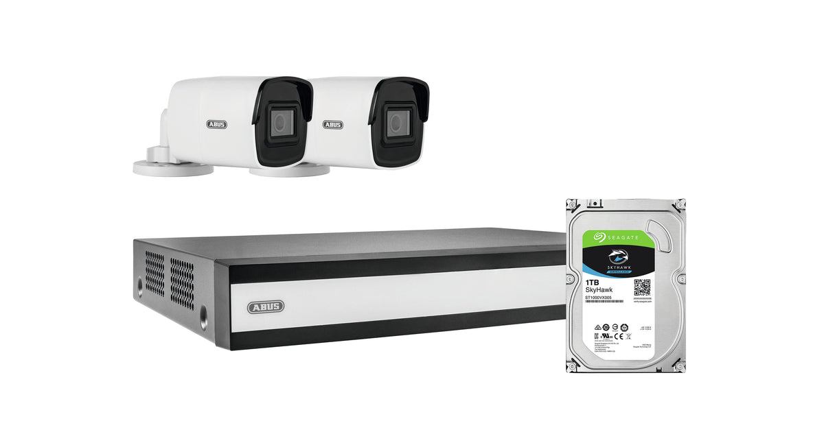 Abus Poe-Video-Set: 2 Mini-Tube-Kameras + Nvr