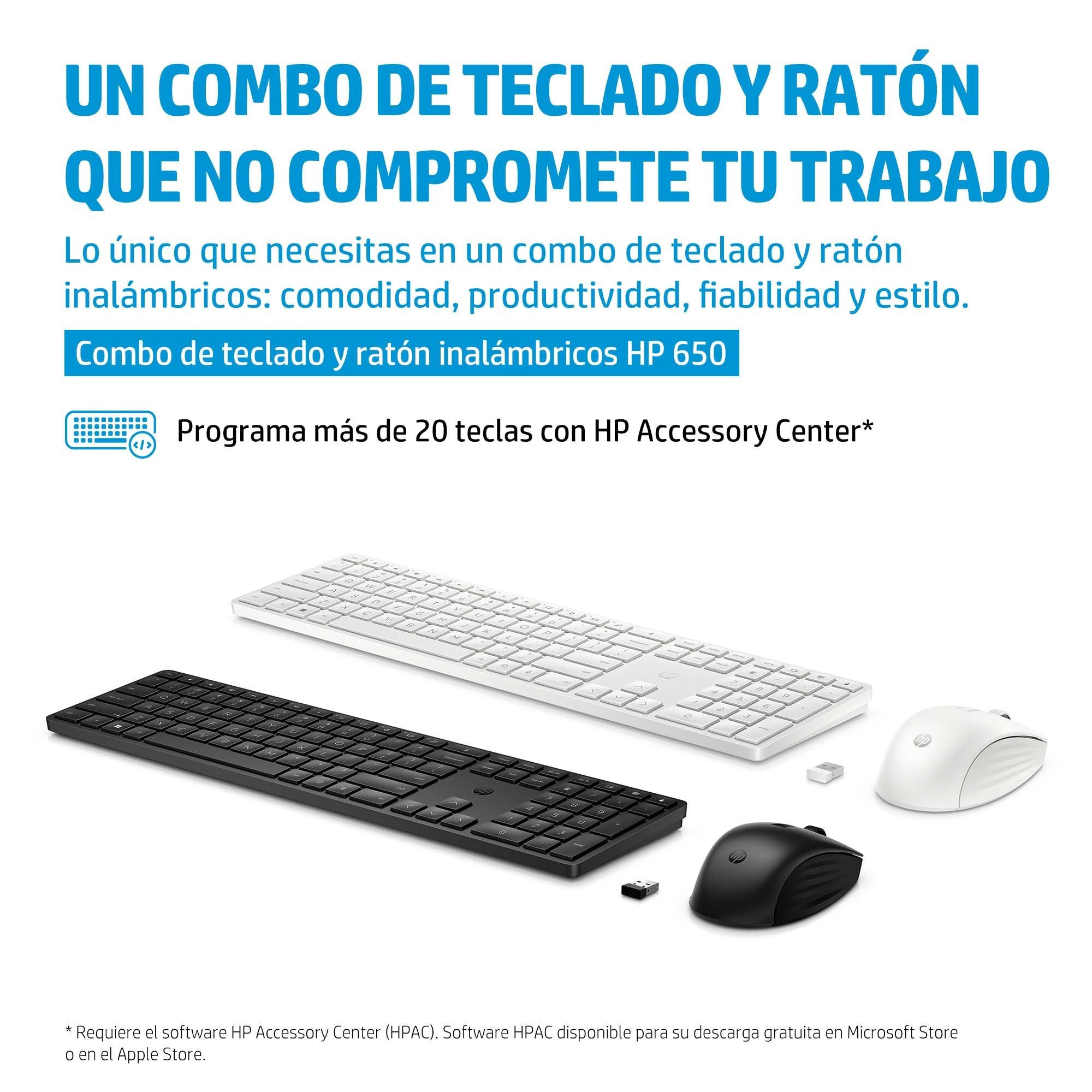 EAN 0196188141113 - HP 650 Wireless Keyboard and Mouse Combo Black teclado Ratón incluido Hogar RF inalámbrico Negro imagen 14