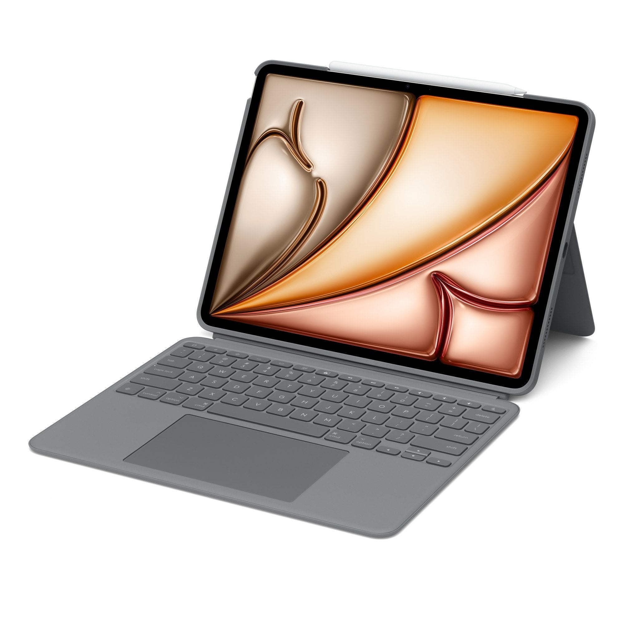Logitech Combo Touch Caja De Teclado Y Folio Con Panel Táctil Luz Trasera Apple Smart Connector Azerty Francés Gris Oxford Para Apple 13-Inch Ipad Air (M2)