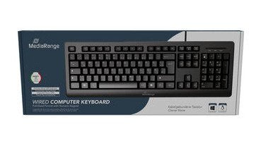 Mediarange Teclado Usb 2.0 Con Cable Qwerty It Negro