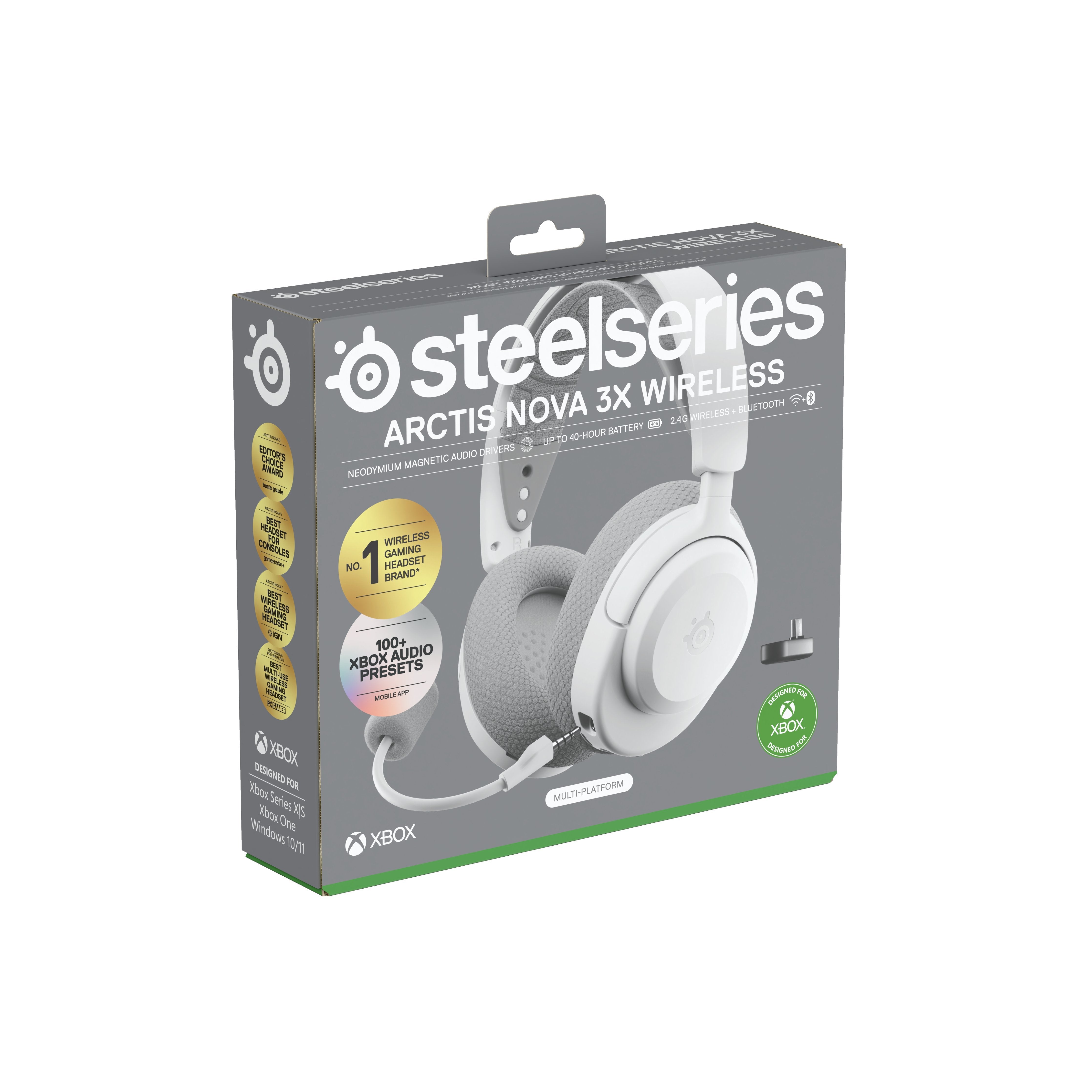 Steelseries Arctis Nova 3x Auriculares Inalámbrico Diadema Música/Uso Diario Bluetooth Blanco