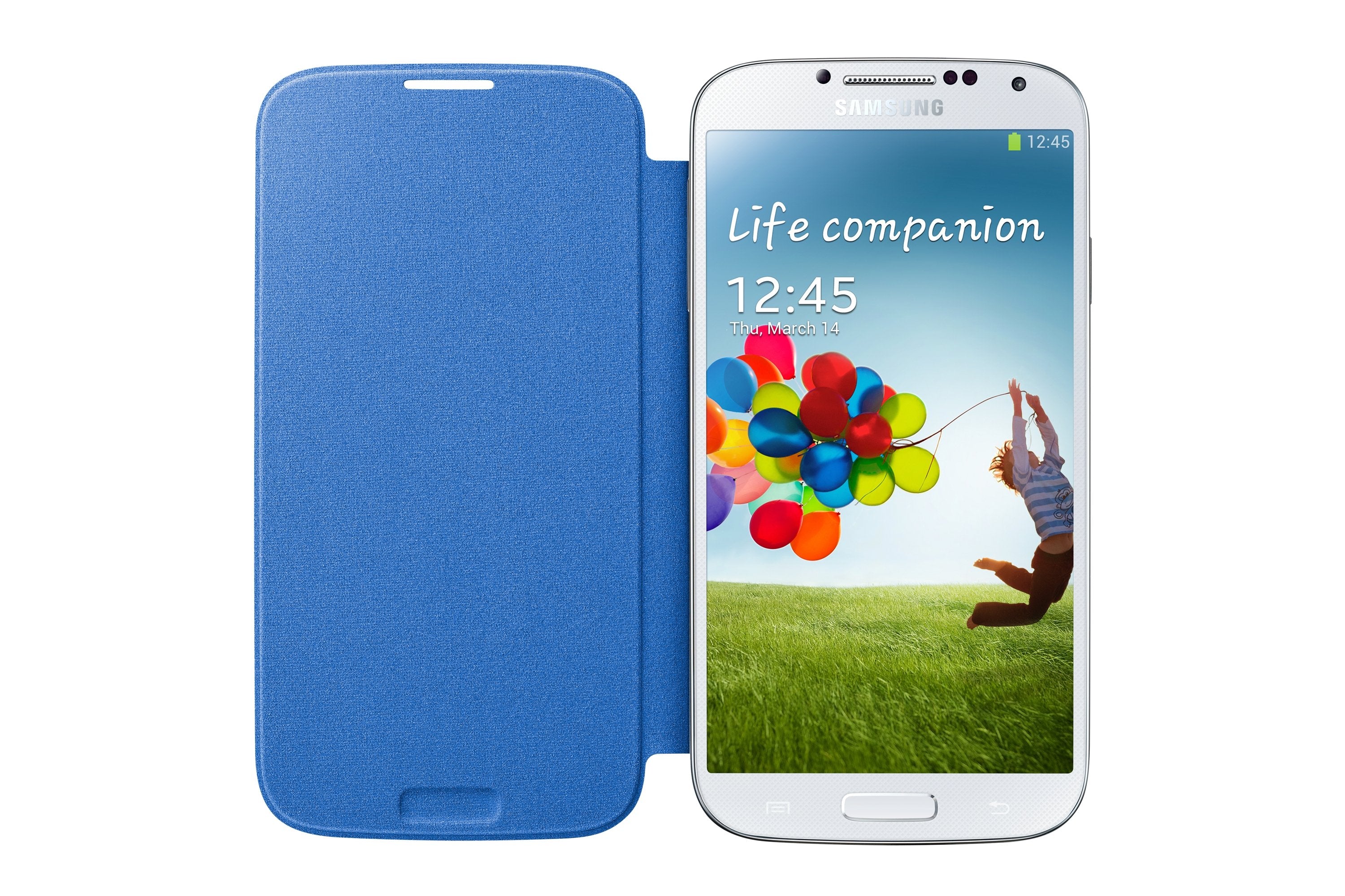 Funda Con Tapa Para Smartphone Samsung Galaxy S4 Blanca