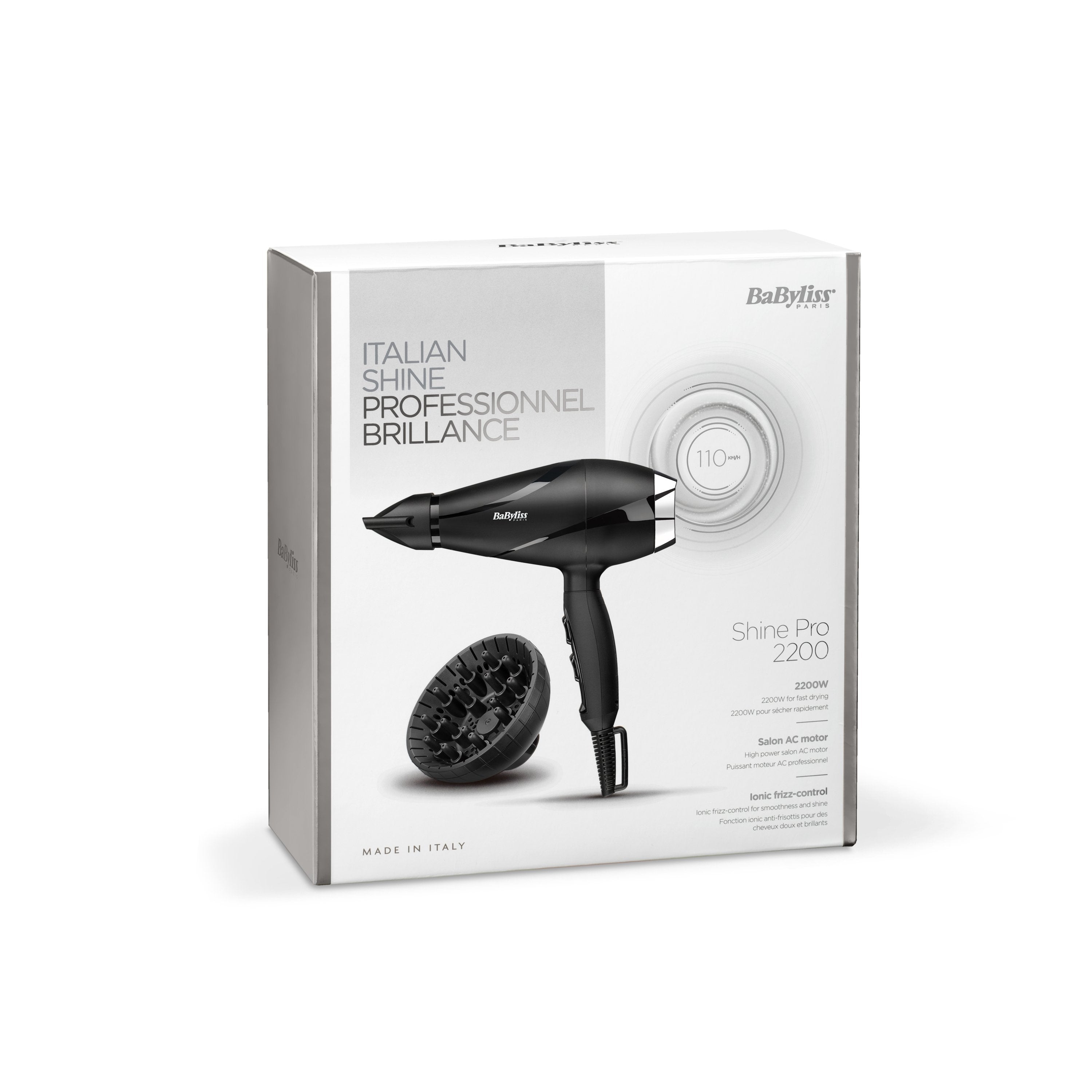 Secador Pelo Ac Babyliss 6713de Dryer 2300w Dif Ionico Negroplata