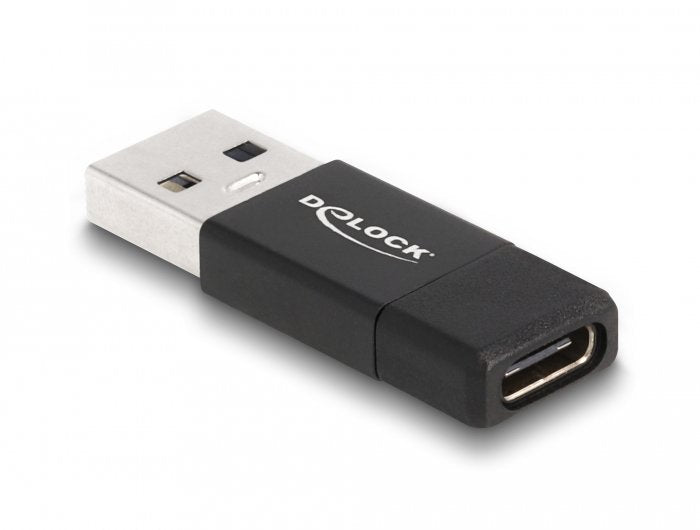 Delock Adaptador Usb 3.2 Gen 2 Usb Tipo-A Macho A Usb Type-C Hembra Negro
