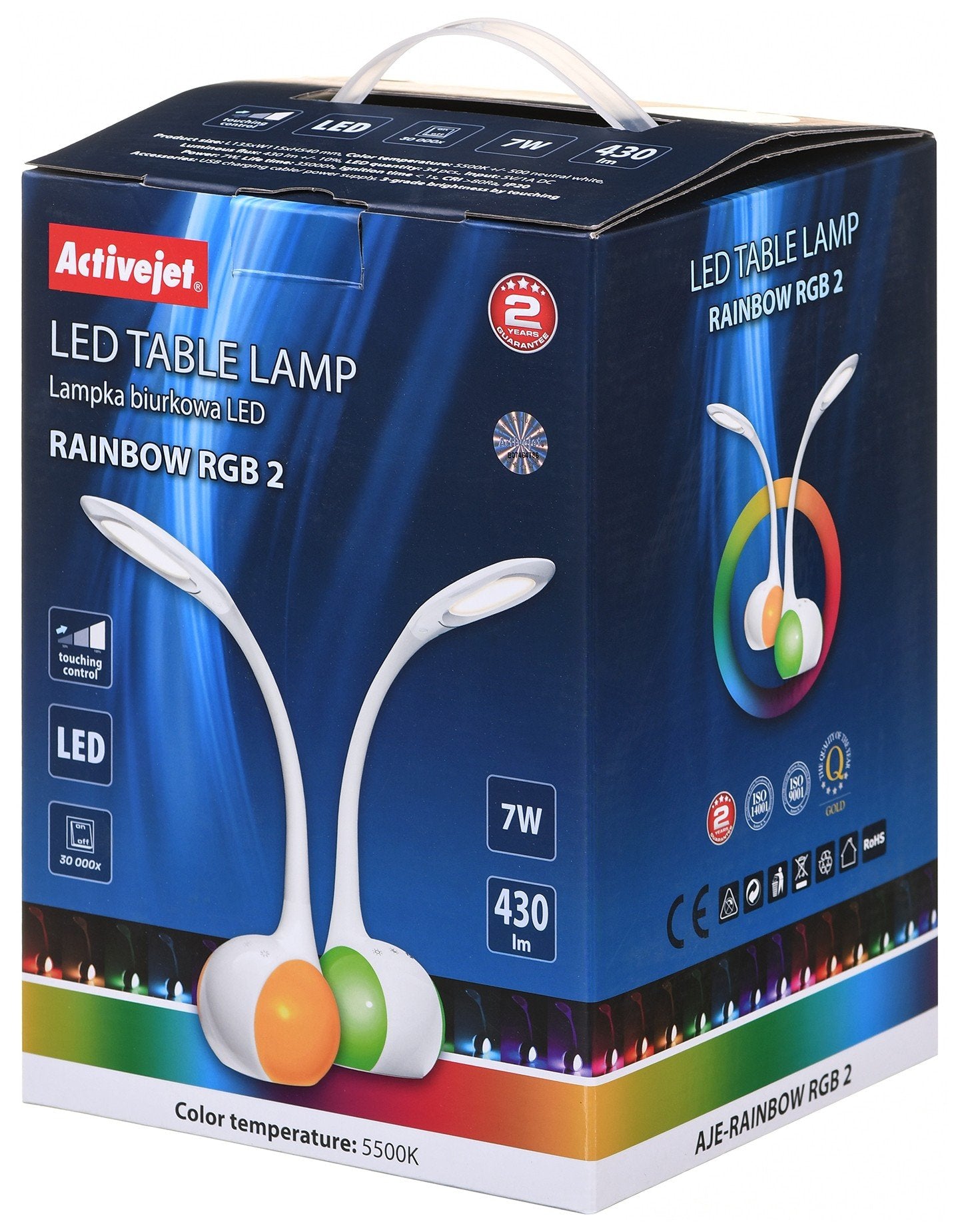 EAN 5901443390879 - Activejet AJE-RAINBOW 2 lámpara de mesa 7 W LED G Blanco imagen 1