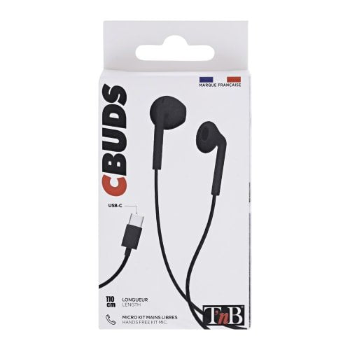 EAN 3303170105146 - T'nB C-Buds Auriculares Alámbrico Dentro de oído Llamadas/Música USB Tipo C Negro imagen 7