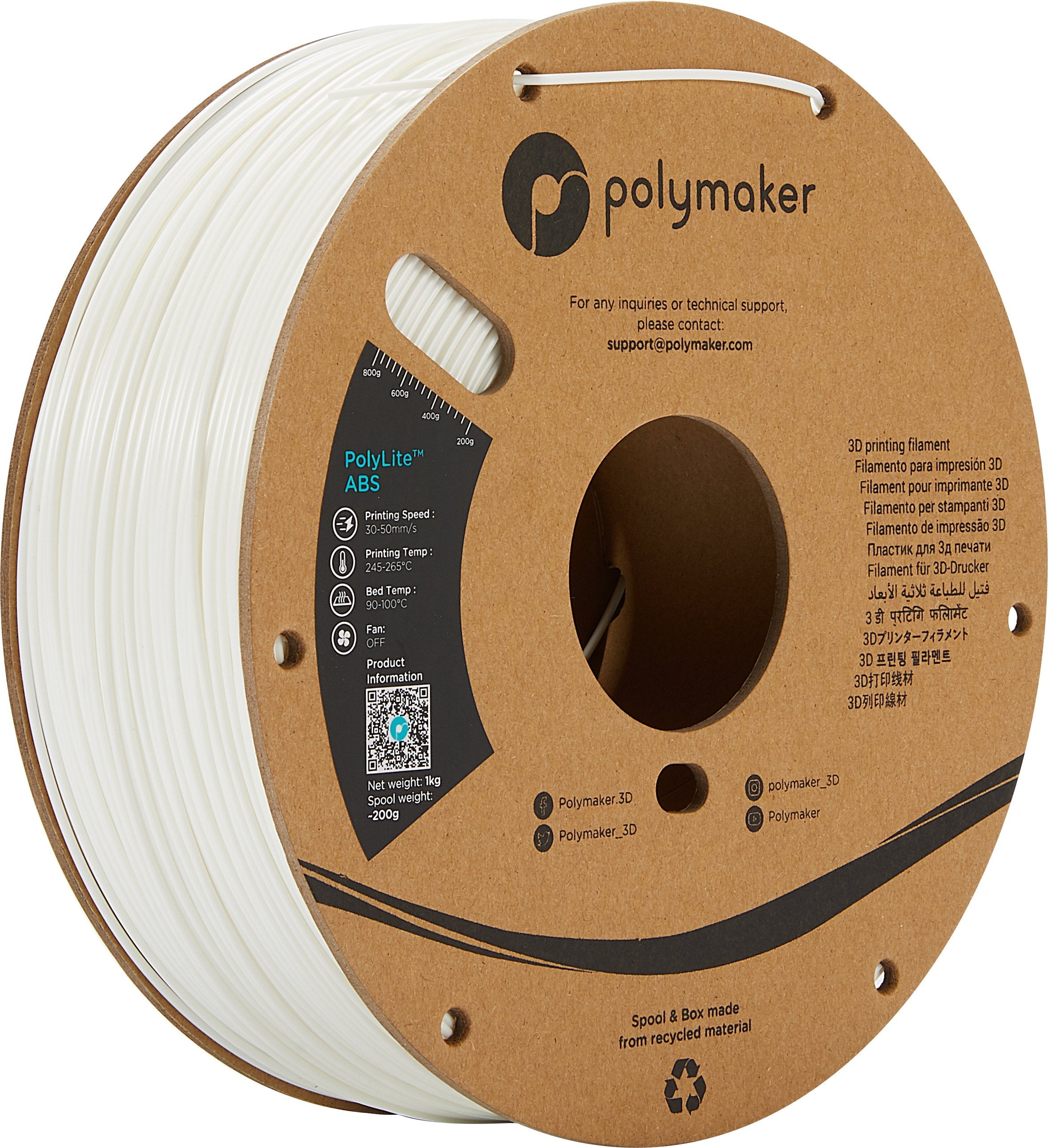 Abs 1,75mm Blanco 1kg