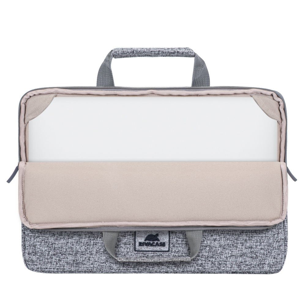 Rivacase 7913 Funda Para Portátil 13.3 Gris Claro Con Asas