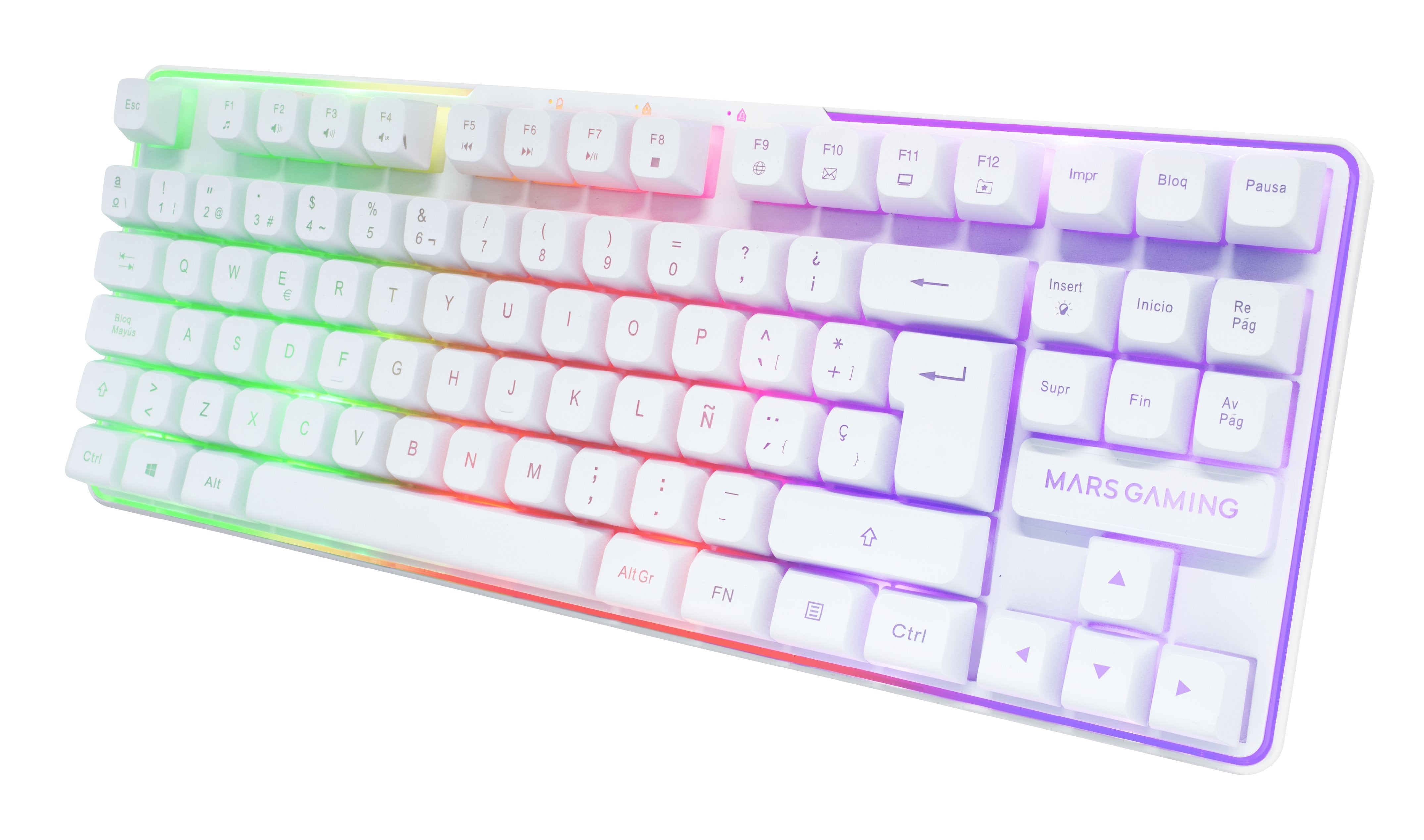 EAN 8435693111832 - Mars Gaming MCPWTKLWES teclado Ratón incluido Juego RF inalámbrica + USB QWERTY Español Blanco imagen 3