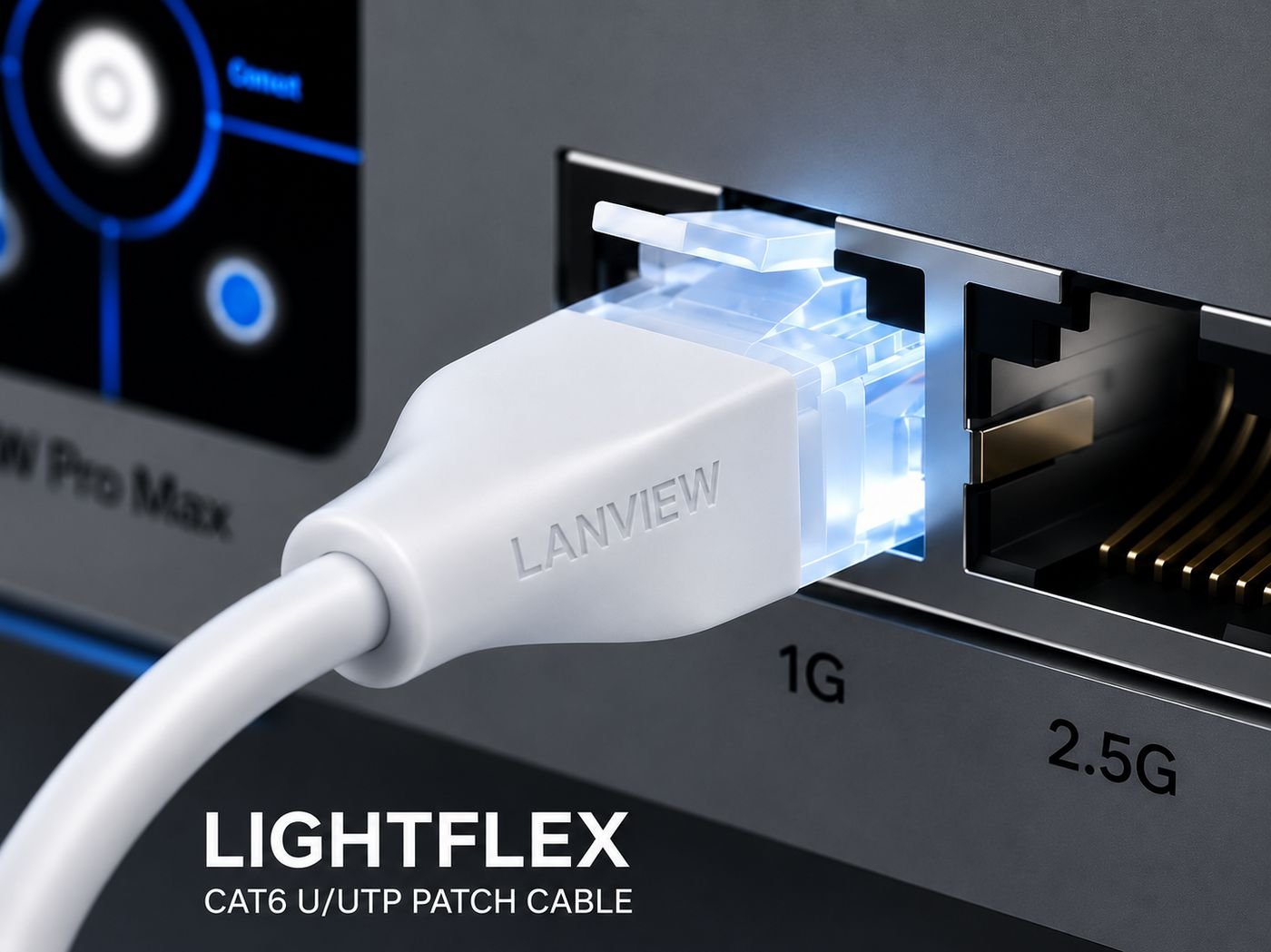 Lightflex Cat6 U/Utp 10m,  White, Tpe, Halogenfree
