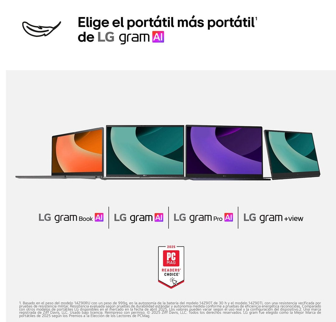 Portátil Lg 17zd90t G.Ax88b U7 255h 32gb Ssd 1tb 17 " Freedos