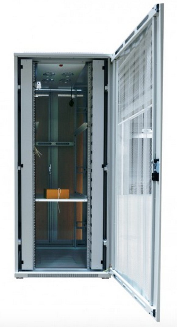 Allnet 19\"Schrank, 42he, B800/T1000mm, Perforierte Blechtüren, Lichtgris, Snb-Serie,