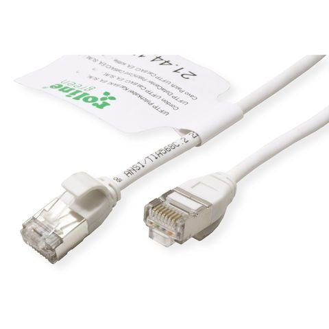 Roline Verde U Ftp Cable De Red Cat.6a (Class Ea), Lsoh, Slim, Wei, 0,5 M