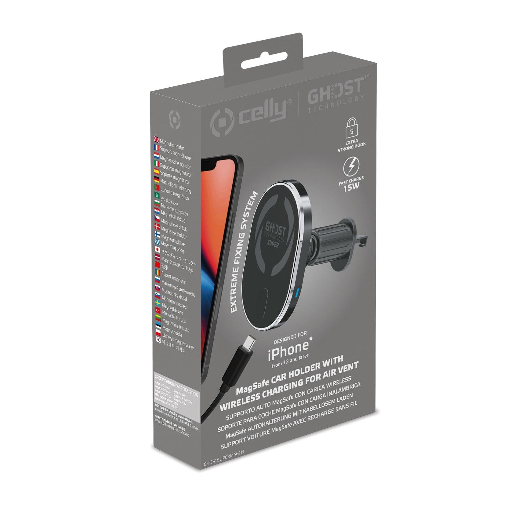 EAN 8021735199182 - Celly GHOSTSUPERMAGCH soporte Soporte pasivo Teléfono móvil/smartphone Negro imagen 7