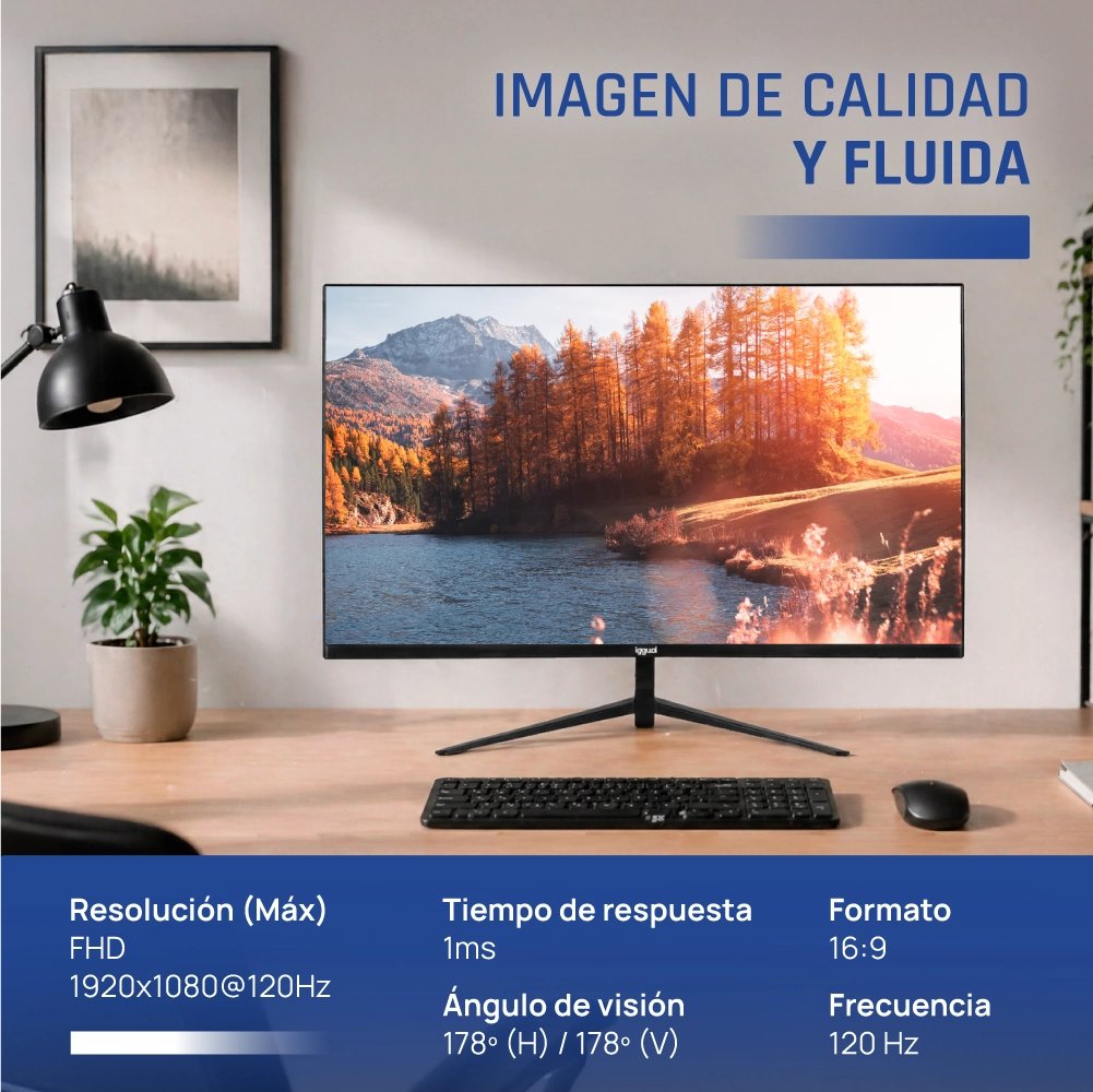 EAN 8435364319406 - iggual ML27S pantalla para PC 68,6 cm (27") 1920 x 1080 Pixeles Full HD LED Negro imagen 3