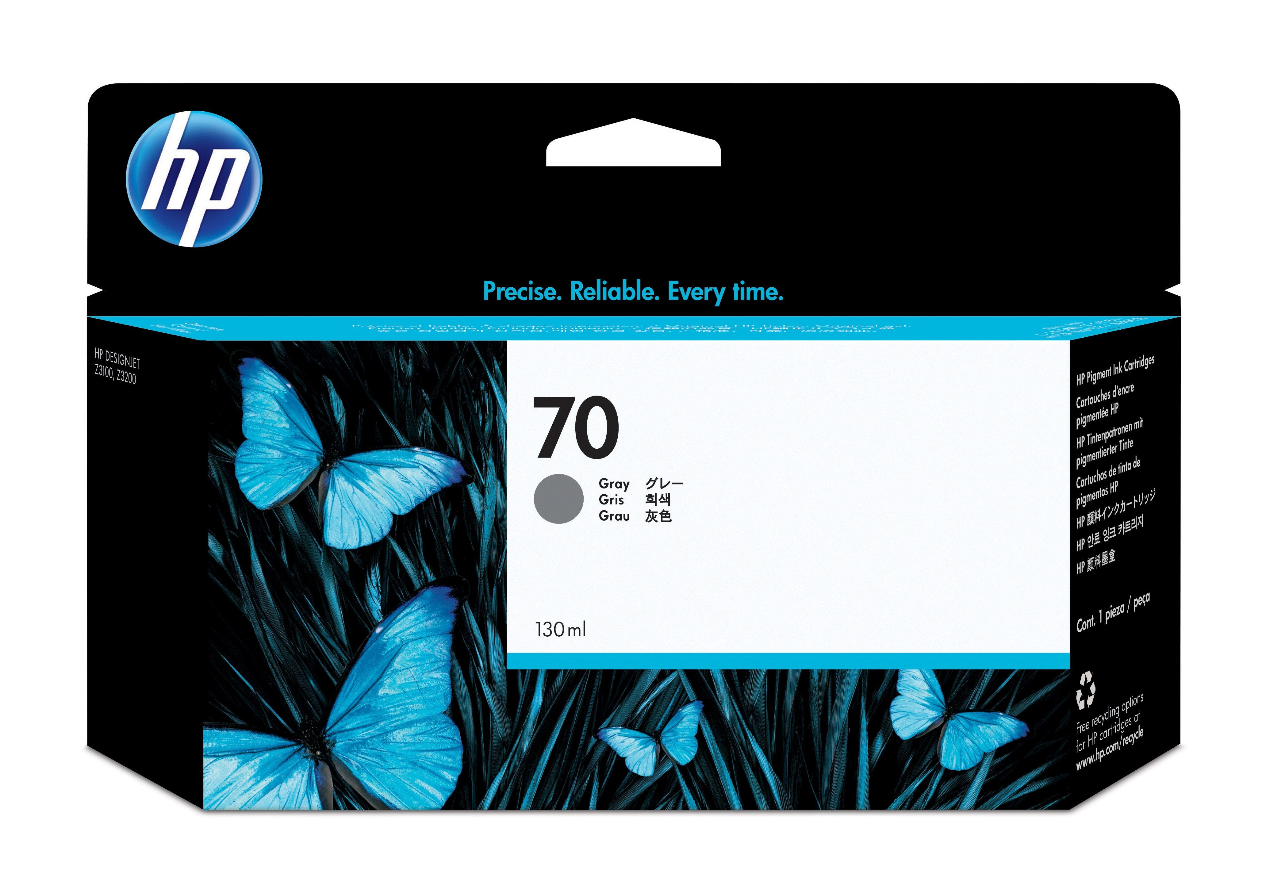 EAN 0882780528673 - HP 70 130-ml Gray DesignJet Ink Cartridge cartucho de tinta 1 pieza(s) Original Rendimiento estándar imagen 1