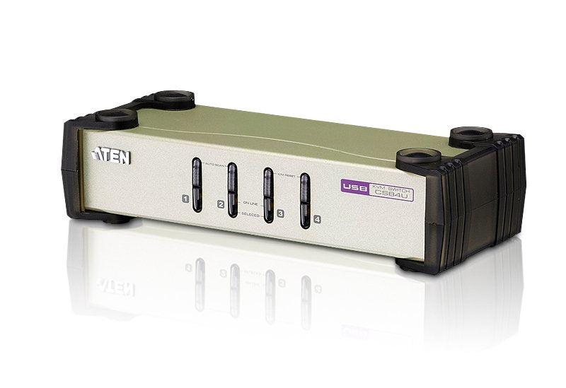 Switch Kvm, Aten, 4 Canales, Cs84u, Ps/2 O Usb