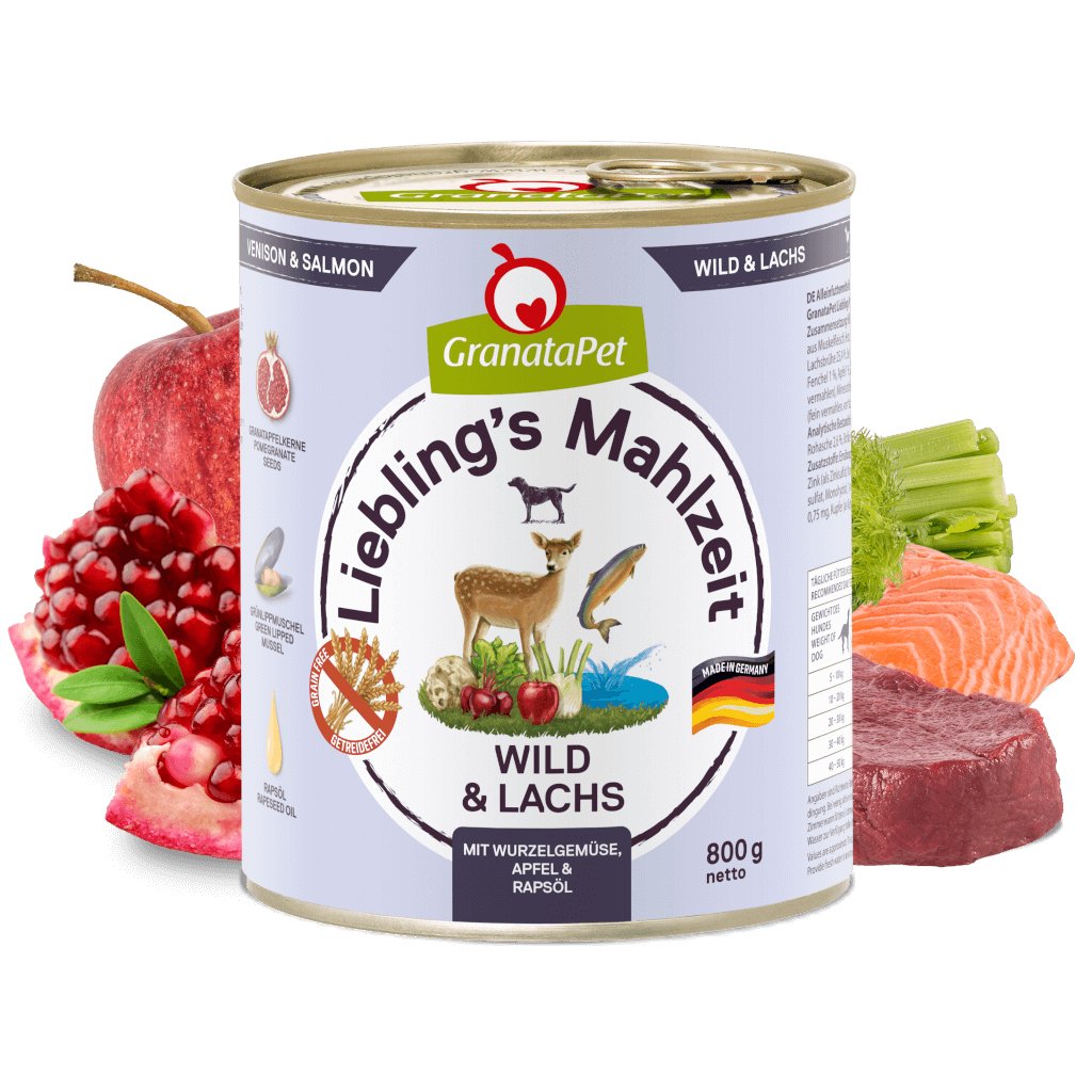 Granatapet Liebling'S Mahlzeit Venison And Salmon - Comida Húmeda Para Perros - 800g
