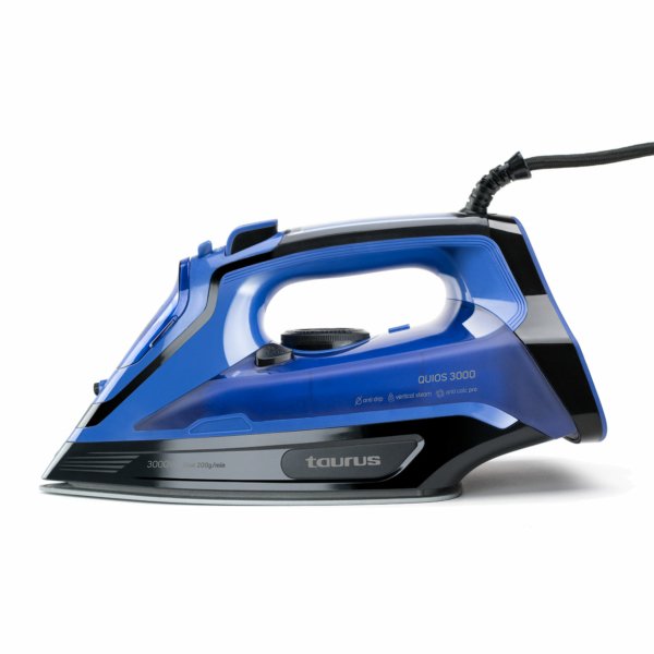Taurus Quios 3000 Plancha Vapor-Seco Suela De Cerámica 3000 W Negro, Azul