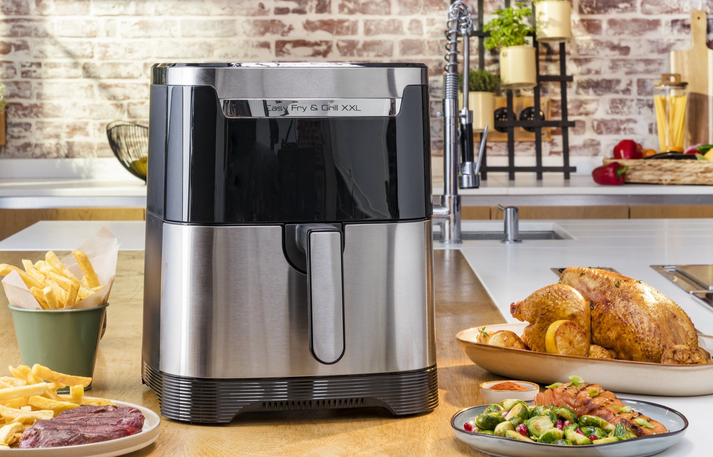Freidora De Aire  Tefal Airfryer Ey801d Easy Fry & Grill Xxl (Ey801d15)