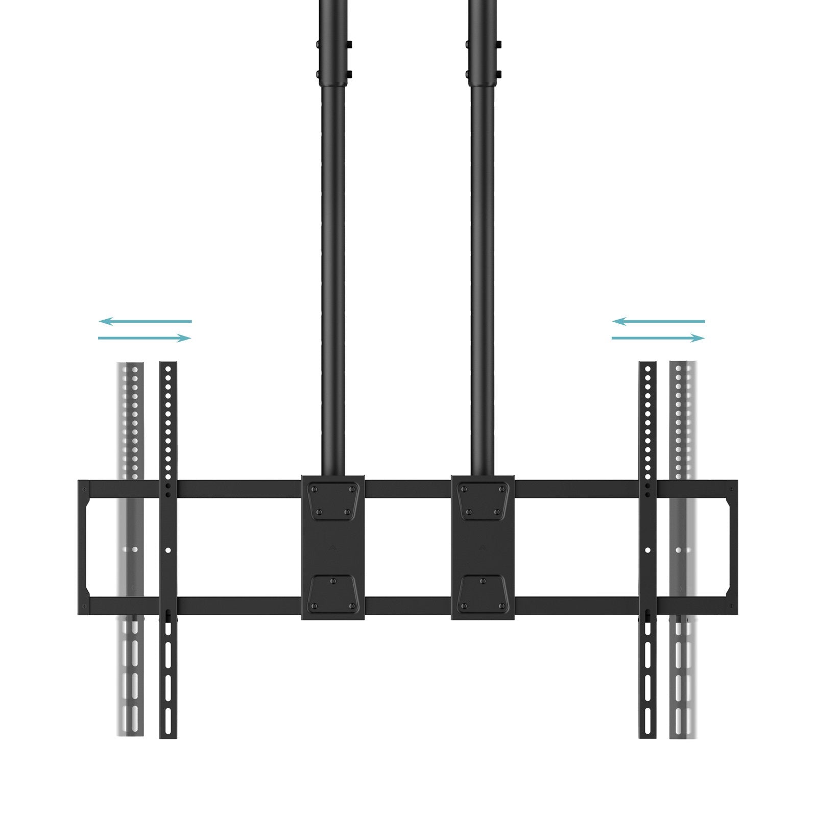 Soporte Techo Doble Mastil Pantallas 60-120" Negro