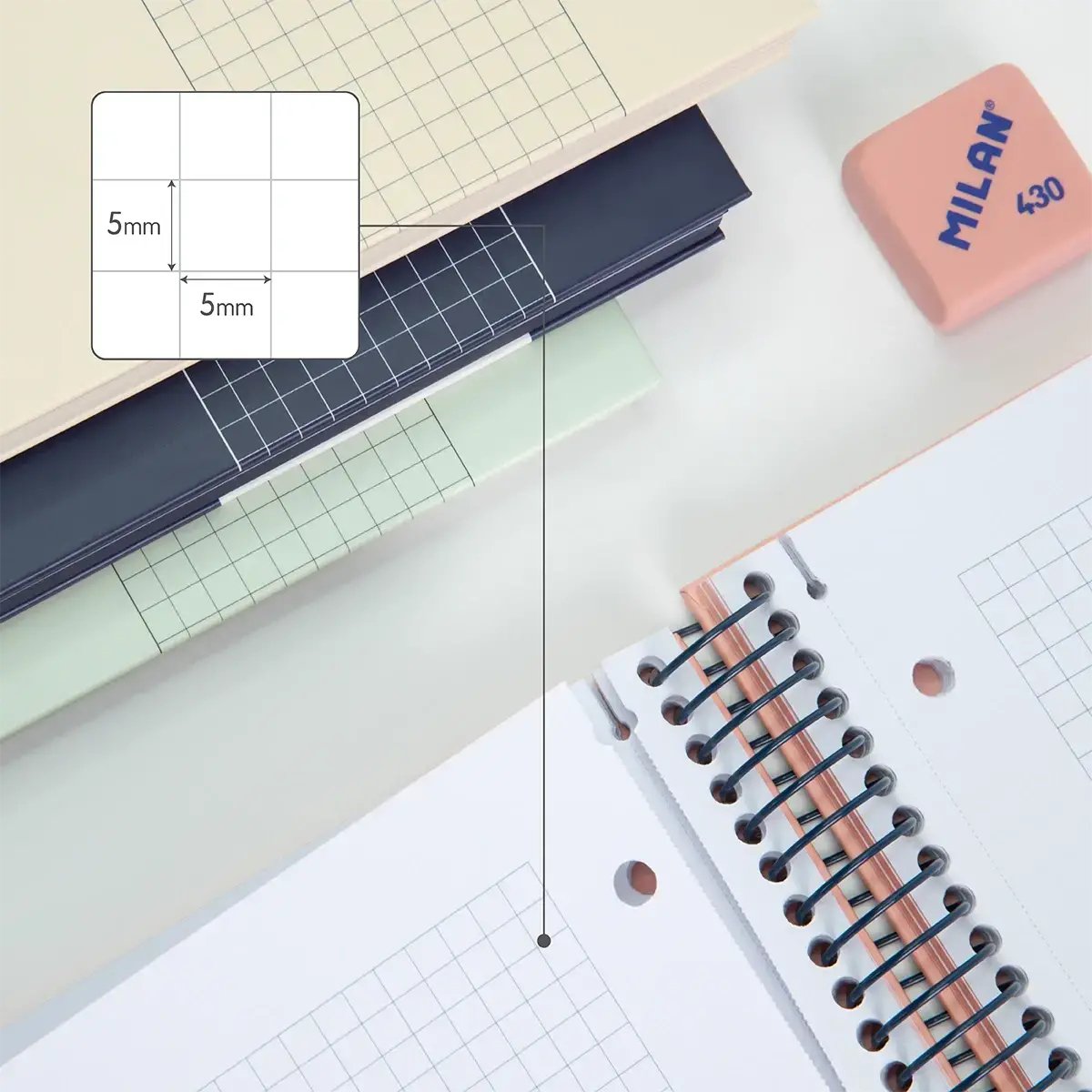 EAN 8411574107484 - Milan 57153E80SNCB cuaderno y block A5 80 hojas Negro imagen 4
