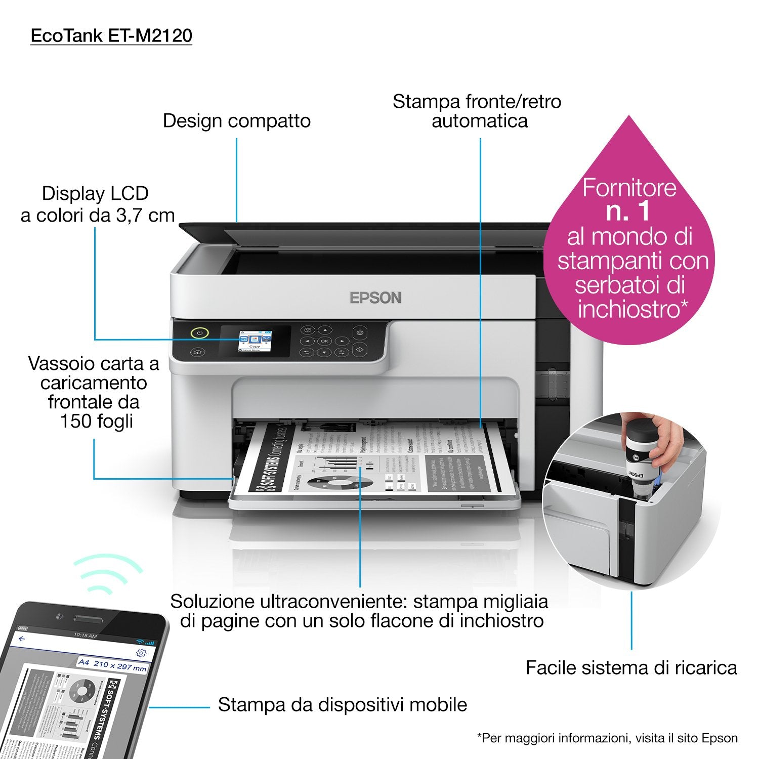 EAN 8715946671048 - Epson EcoTank M2120 Inyección de tinta A4 1440 x 720 DPI 32 ppm Wifi imagen 29