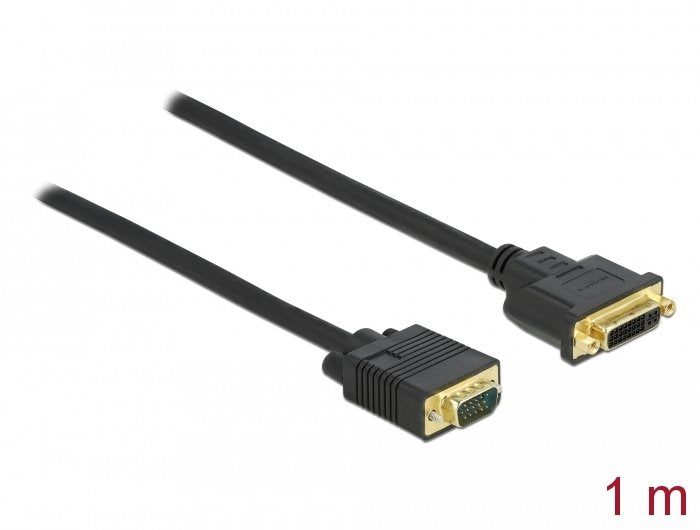 Delock Cable Dvi 24+5 Buchse Zu Vga Stecker 1 M