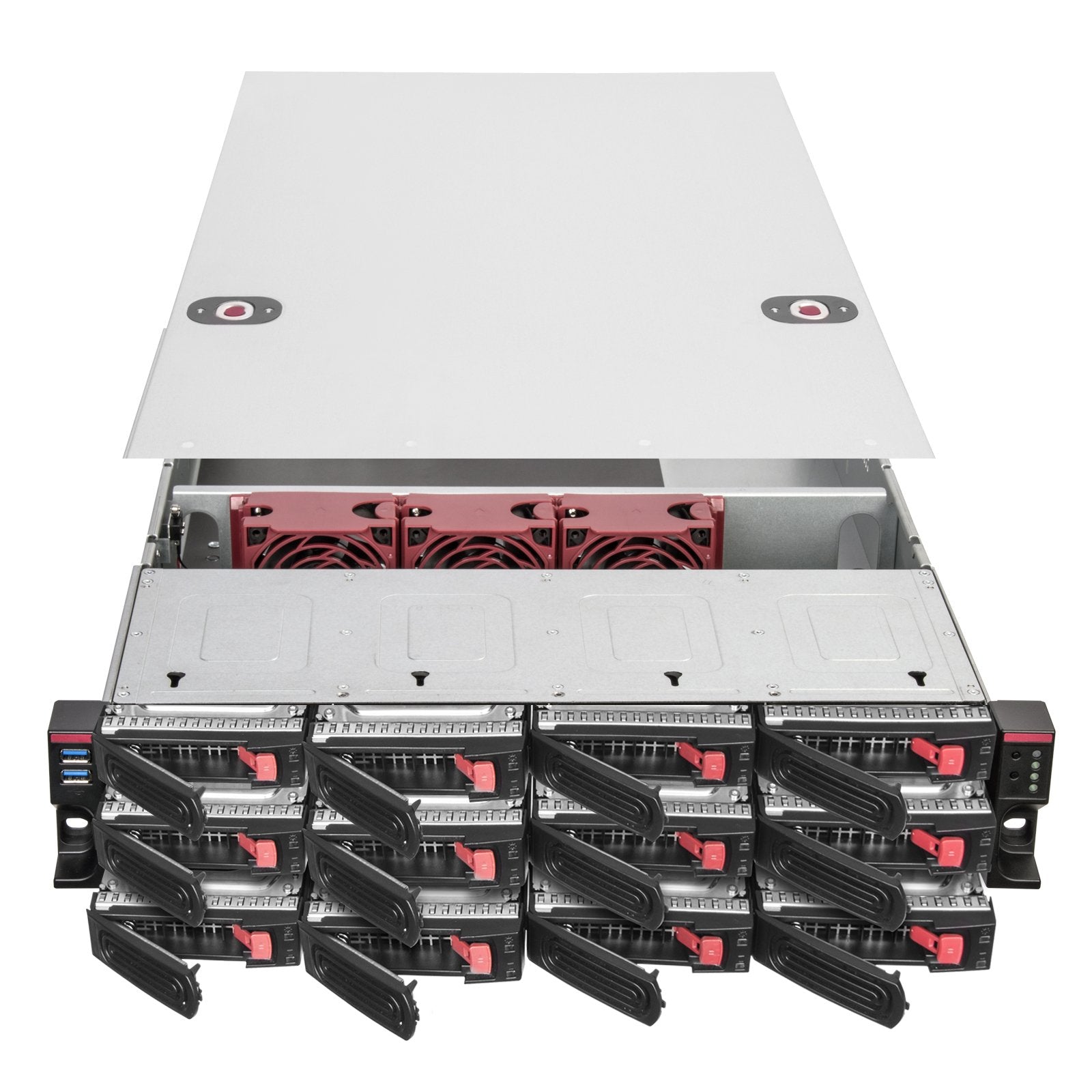 Silverstone Chasis De Almacenamiento Con Montura En Rack 2u De 12 Bahías 2,5/3,5 Hdd/Ssd Con Interfaz Mini-Sas Hd Sff-8643 12 Gb/S