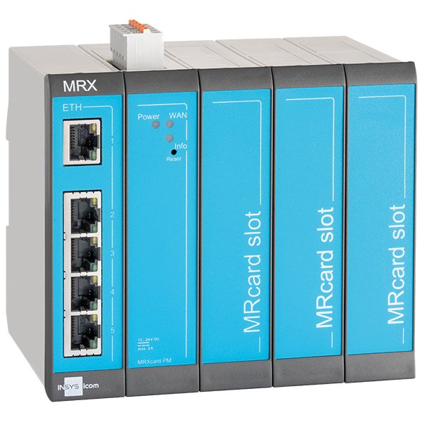 Icom Mrx Mrx5 Lan - Router 5-Port-Switch, Vpn,5x Ethernet 10 100bt 2xdig.Ein Mrcard-Slots: 3xfrei