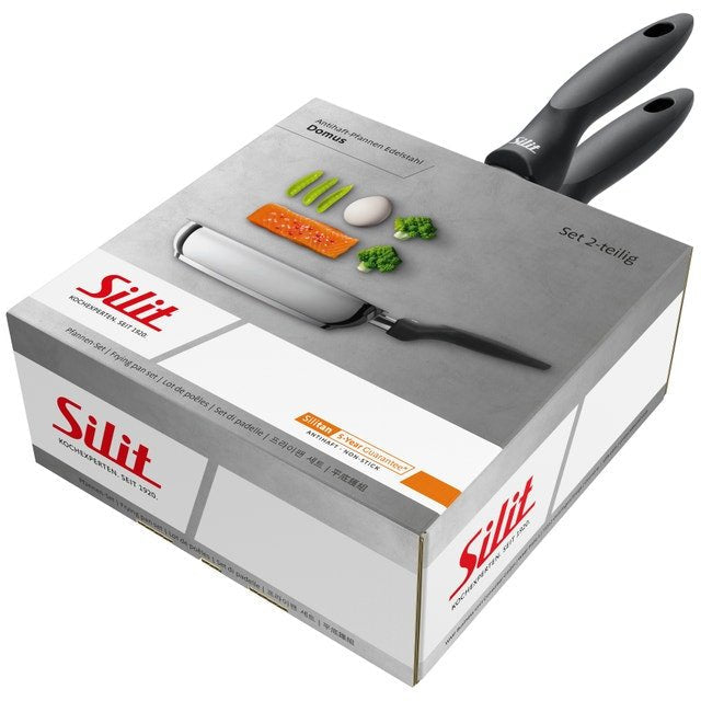 Silit Domus Bratpfannen-Set, 24 & 28 Cm (Acero Inoxidable Negro) 2119306221