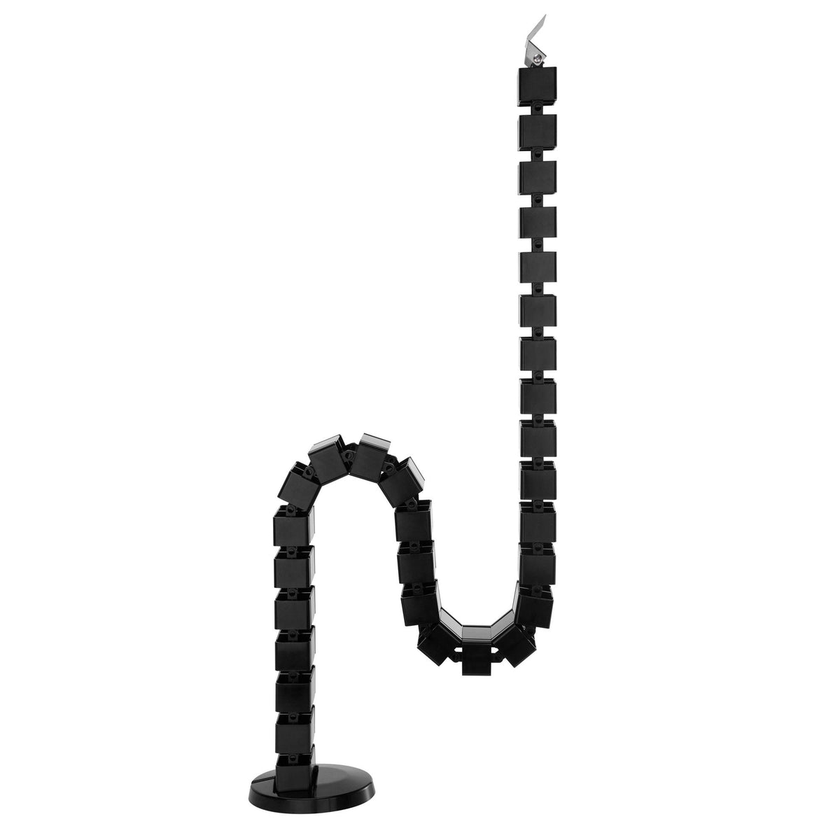 Inline Pasacables Flexible Para Escritorios Regulables En Altura, 4 Compartimentos, 68x36mm Máx. 1,28 M, Negro