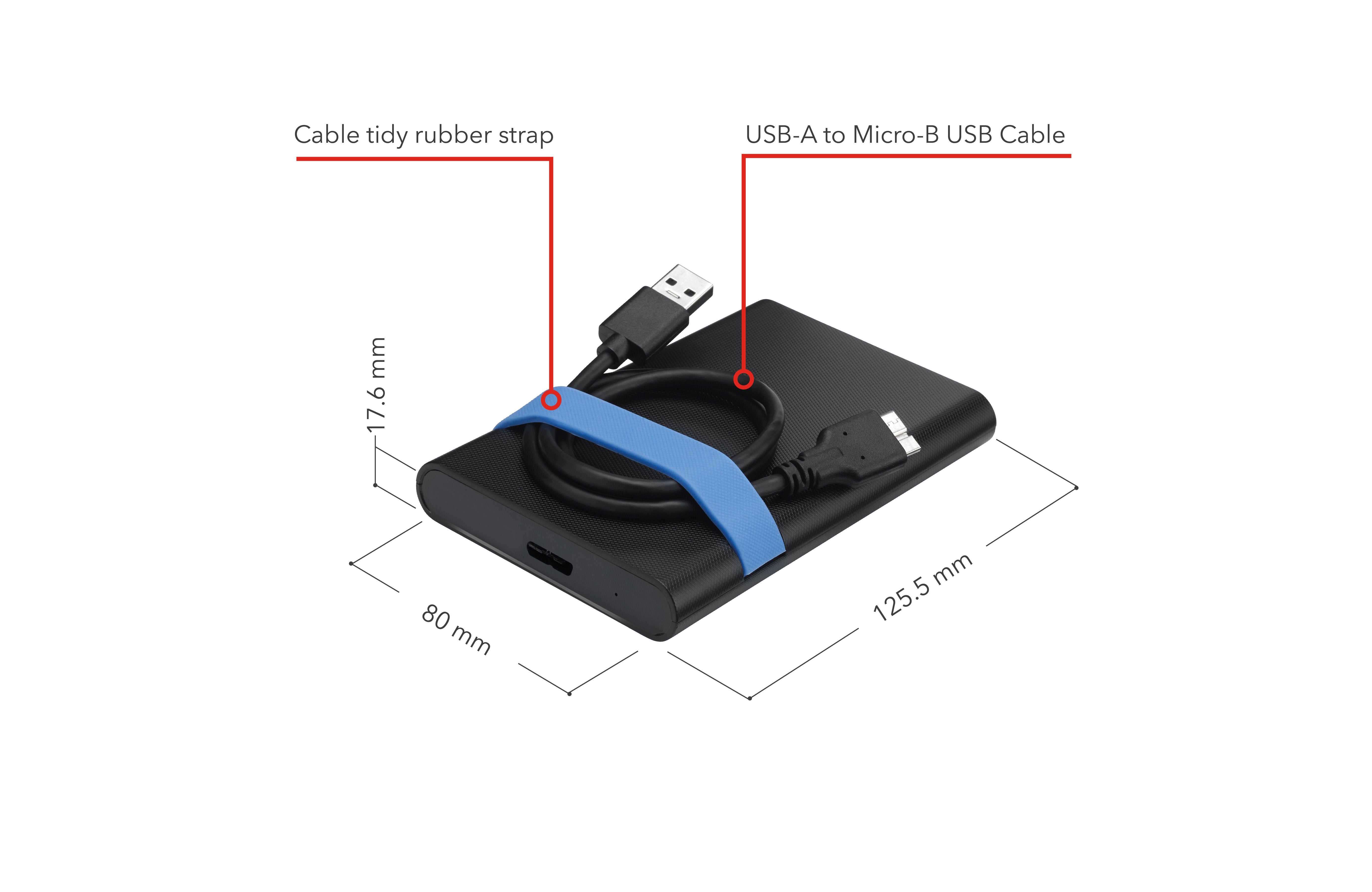 Verbatim Store'N'Go Enclosure Kit Carcasa De Disco Duro/Ssd Negro, Azul 2.5"