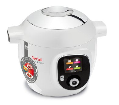 Tefal Cy851130 Olla Multi-Cocción 6 L Cromo, Blanco