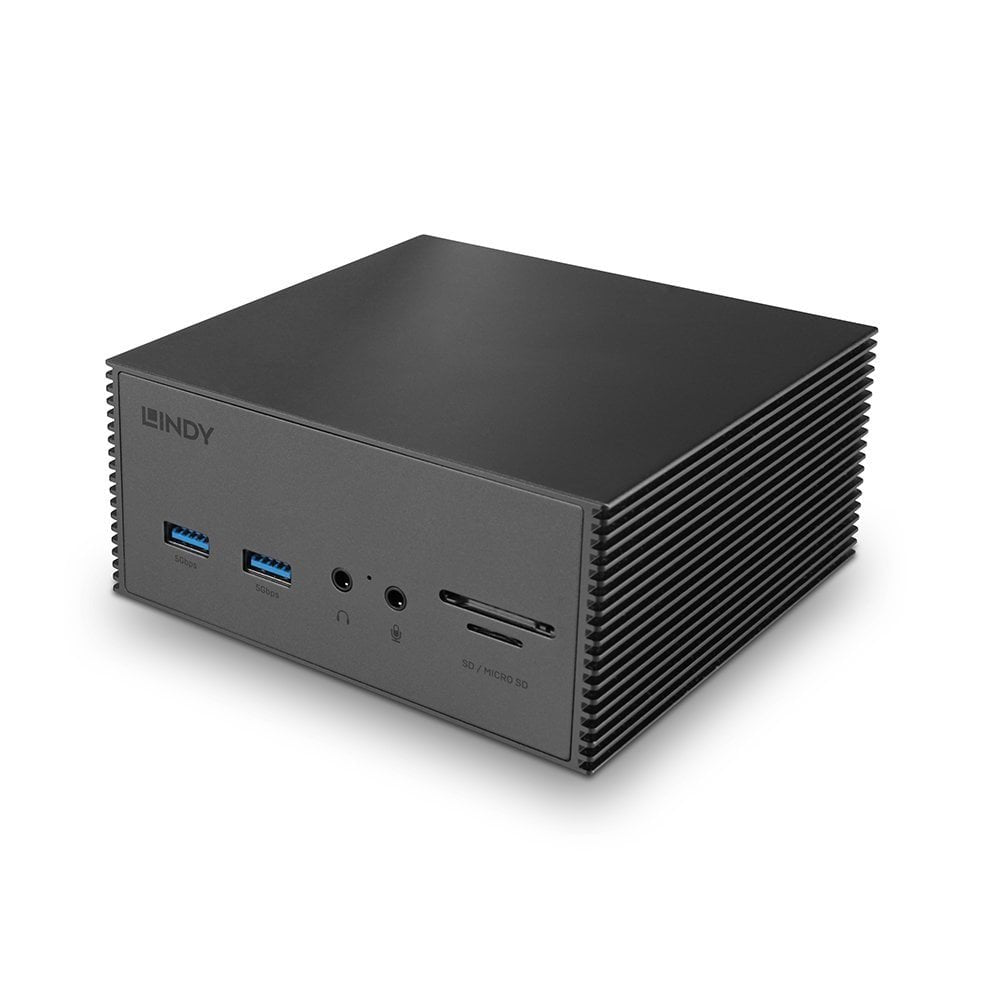 Lindy 43378 Base Para Portátil Y Replicador De Puertos Alámbrico Usb 3.2 Gen 2 (3.1 Gen 2) Type-C Gris