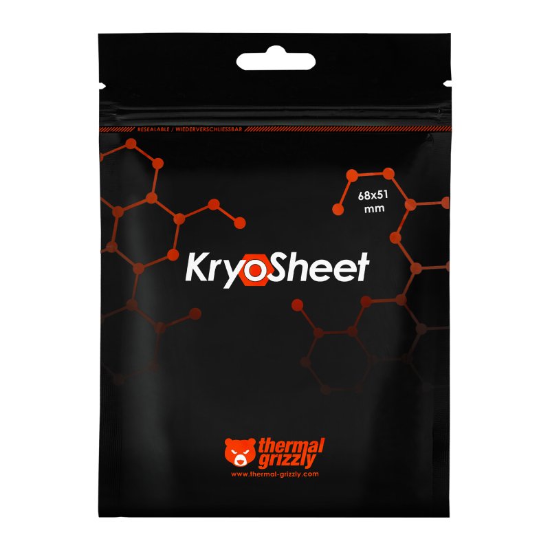 Almohadillas Térmicas Thermal Grizzly Kryosheet 68 X 51 Mm  Antracita Tg-Ks-68-51